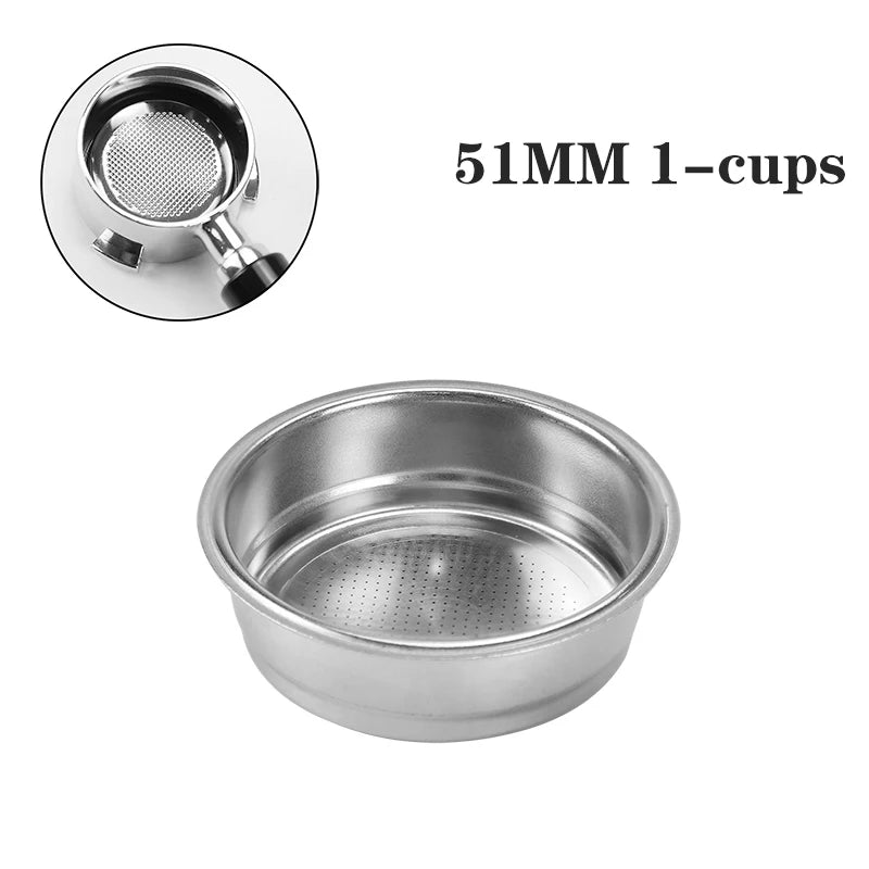 51MM Coffee Filter Basket Replacement Stainless Steel For Delonghi Bottomless Portafilter Espresso Good Accessories Barista Tool