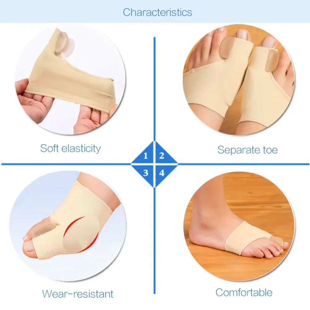 Hammer Toe Straightener 1Pair Toe Separator Hallux Valgus Bunion Corrector Foot Pain Relief Orthopedic Pedicure Tools Foot Care