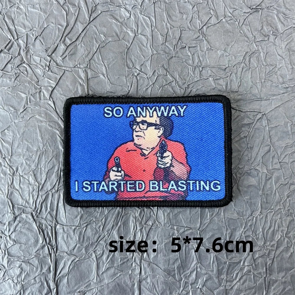 Funny Patch on Clothes Printing Stickers Tactical Equipment Military Accessory Hook and Loop Patches Backpack Appliques