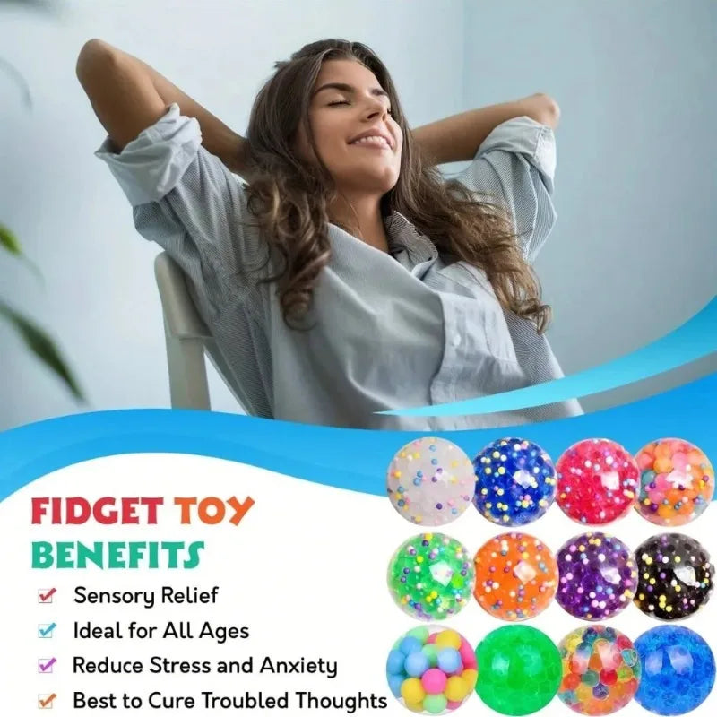 3.5cm children's grape balls vent decompression pinch Crystal beads decompression toys children's gift toys.