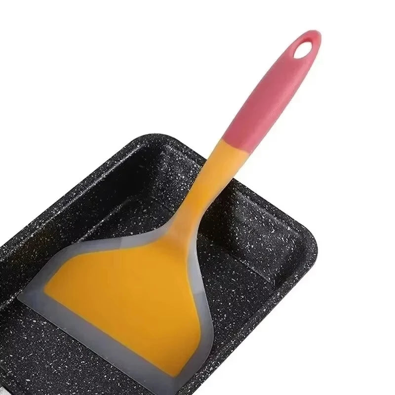 Random Color Pancake Spatula Silicone High Temperature Resistant Beef Meat Egg Kitchen Scraper Wide Pizza Cooking Tools Shovel