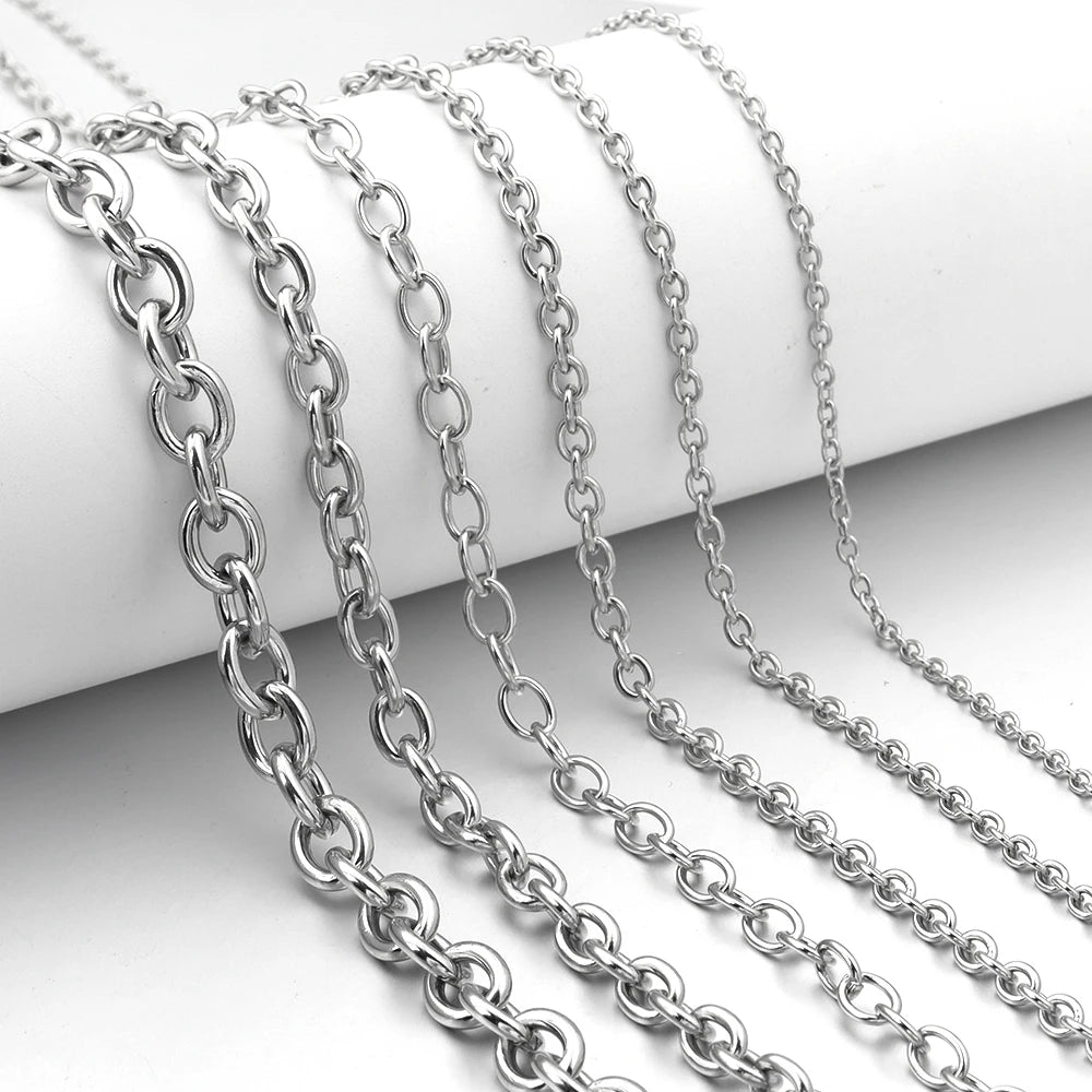 5 Yards/lot 3 4 5 6 8mm Stainless Steel