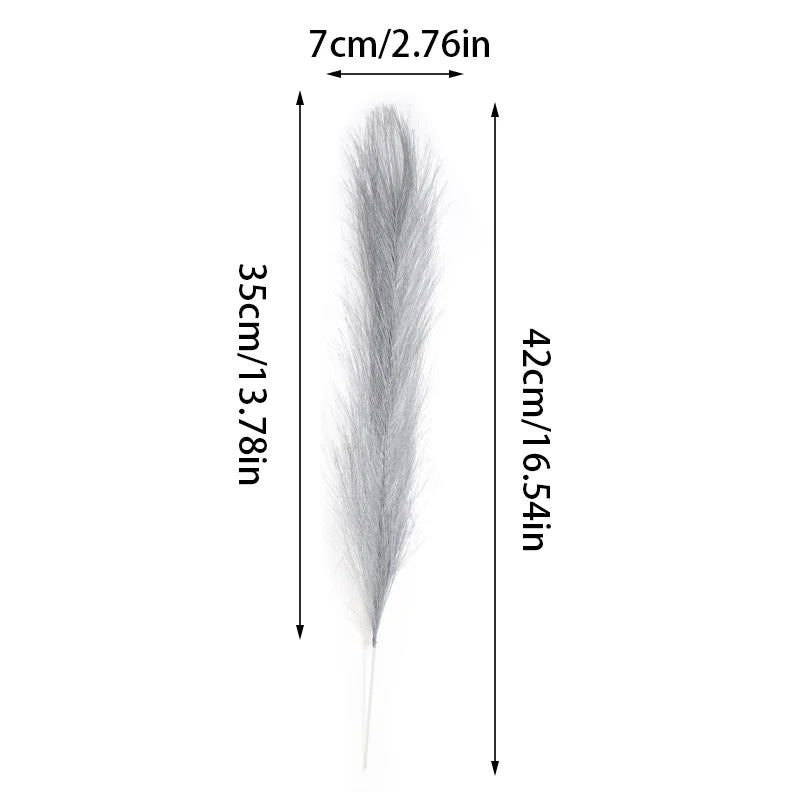 10pcs Artificial Pampas Grass Simulation Feather Wedding Props Reed Home Decor Supplies Table Colorful Pampas Grass 시뮬레이션 풀