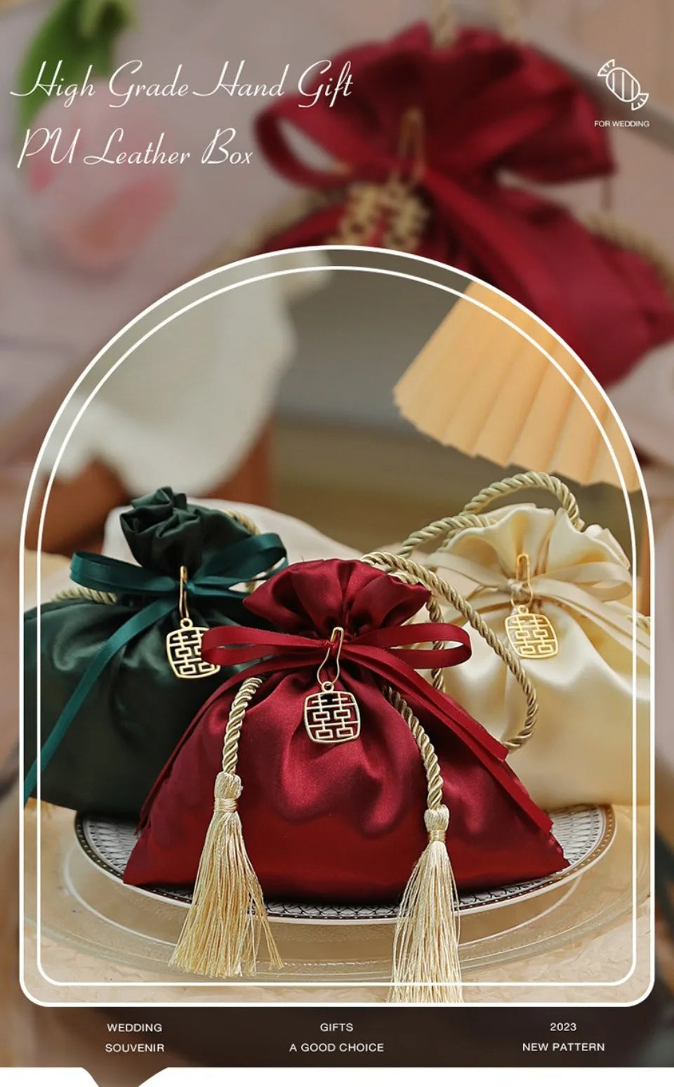 10/30/50 Pcs Luxury Packing Drawstring Velvet Pouch Sachet Gift Bag For Wedding Candy Boxes With Pearl String Decor Favors Bags