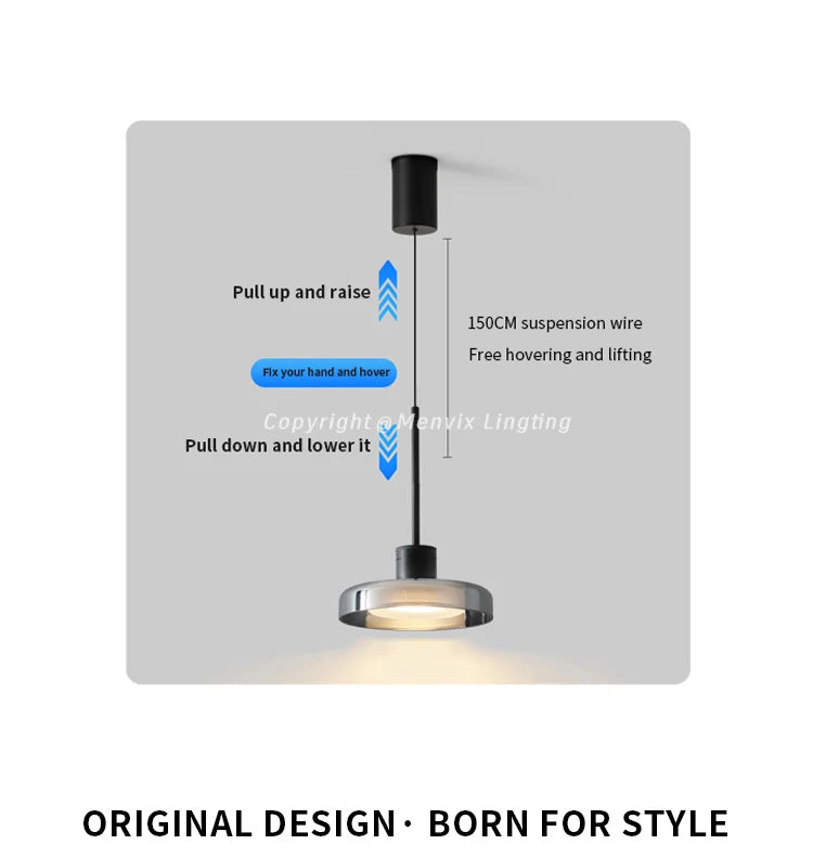 Menvix Nordic Modern Design Glass Small Chandelier for Bedroom Living Dining Room Led Pandant Light Home Decor Fixture Hang lamp