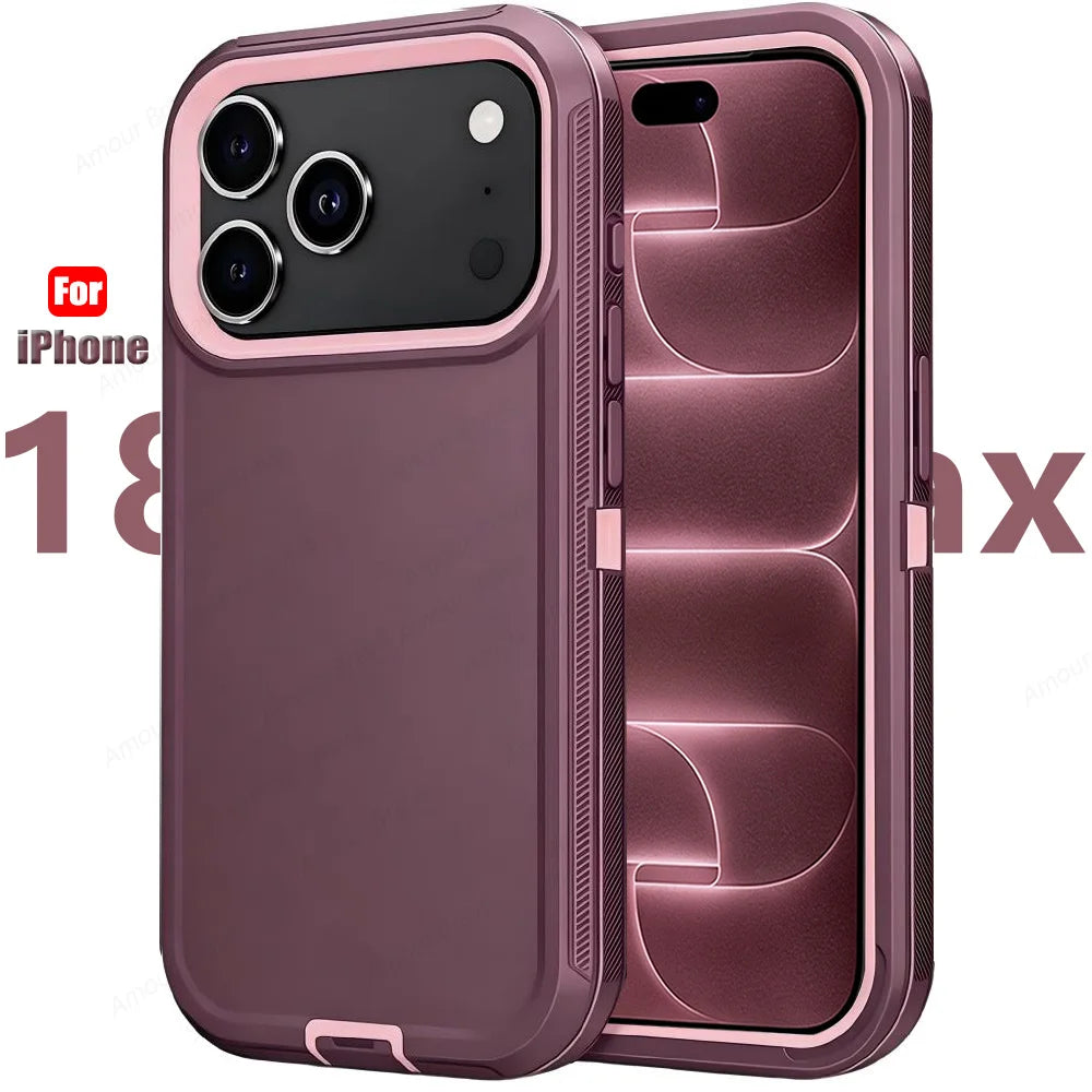 3in1 Defend Phone Case For iPhone 18 16 17