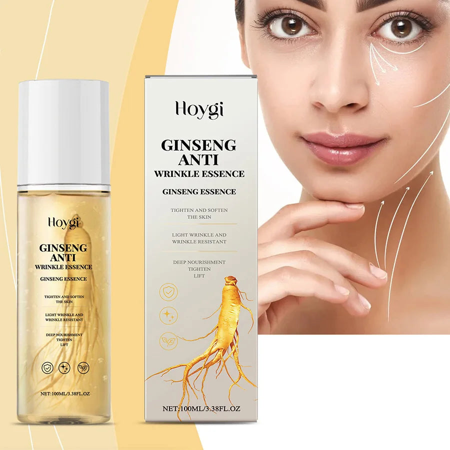 100ml Gold Ginseng Face Essence Polypeptide Lightning Moisturizing Smoothing Facial Serum for Skin Care Ginseng All Skin Types