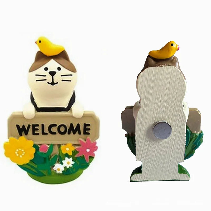 Resin Cute Cartoon Cat Fridge Magnetic Sticker Kawaii Zakka 3D Refrigerator Magnet Cute Magnets Home Decor New مغناطيس ثلاجة