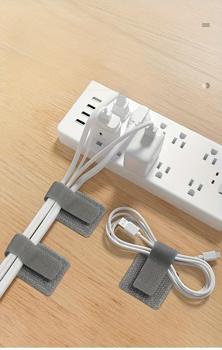 20pcs Nylon Cable Management Clips - Black & White, Desk Organizer for Data and Computer Cables desktop organizer office