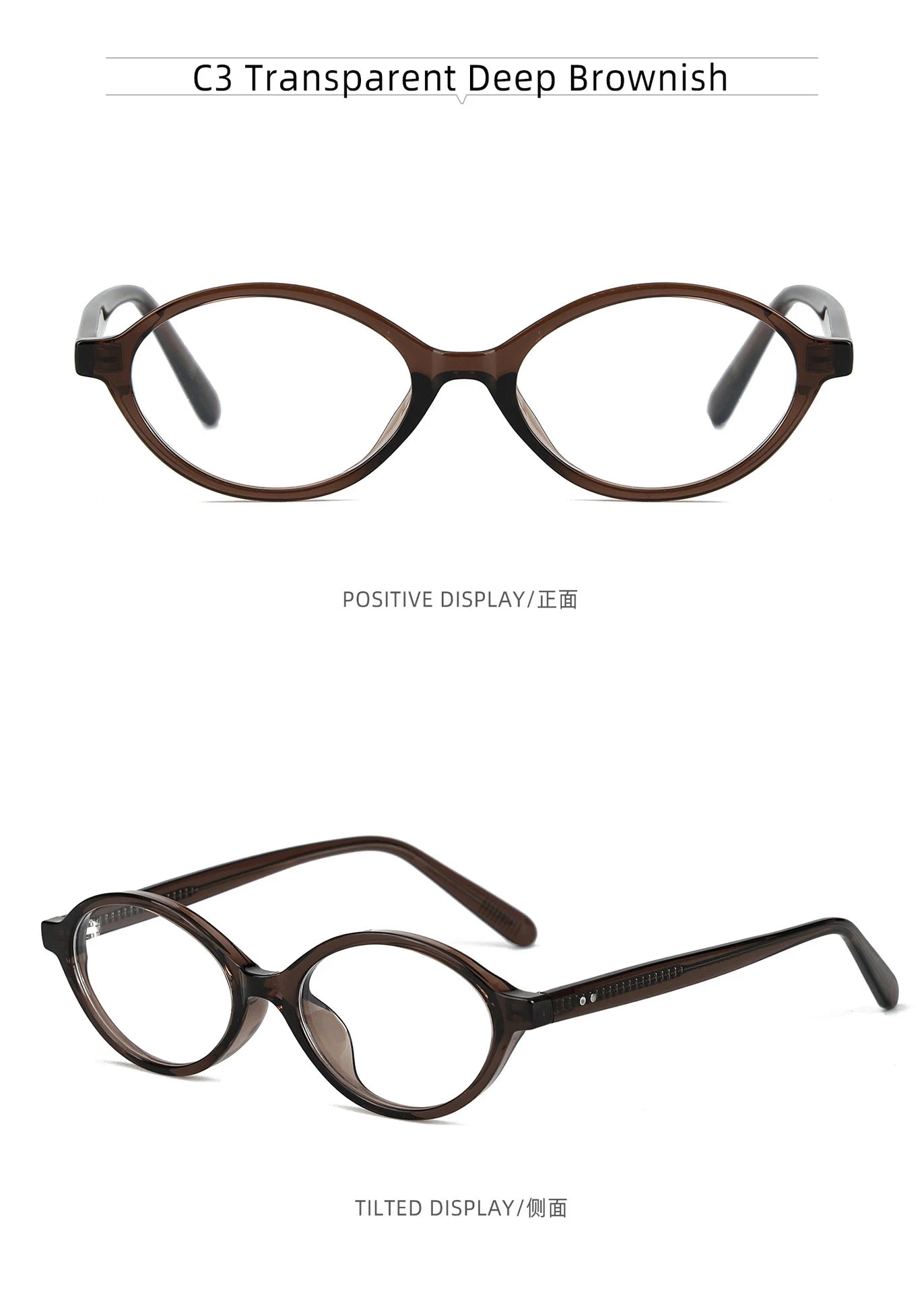 VICKY Fashion Delicate Oval Small Myopia Frames Women Reading Glasses Anti-Blue Light Customizable Prescription Glasses K9142