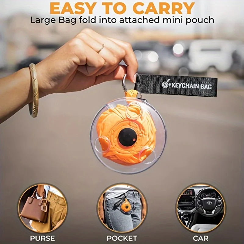 Portable Multi-functional Small Disc Folding Bag Eco Reusable Home Retractable Supermarket Shopping Storage Bag For Travels Shop