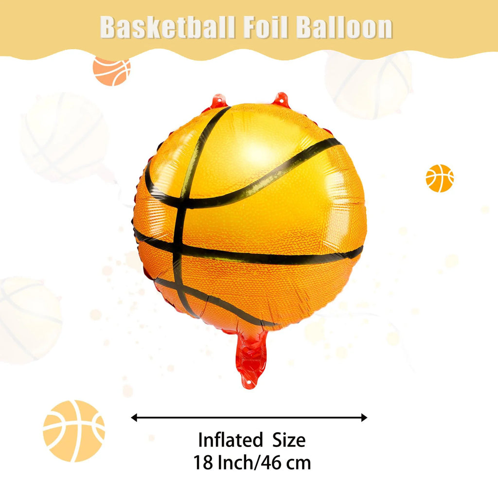 18 inches Basketball Helium Mylar Balloons Basketball Theme Party Supplies Kids Boys Girls Sport Birthday Party Decorations