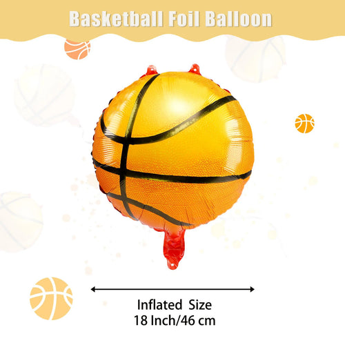 18 inches Basketball Helium Mylar Balloons Basketball Theme Party Supplies Kids Boys Girls Sport Birthday Party Decorations