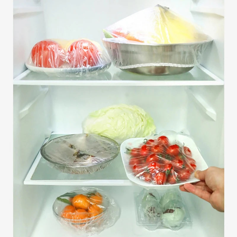 100-1000PCS Color Disposable Food Cover Wrap Food-Grade Fresh-keeping Film Bag Kitchen Disposable Bowl Cover Storage Wholesale