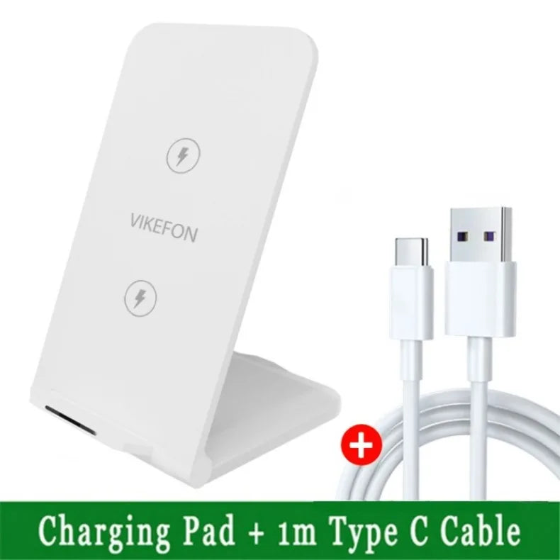 30W Foldable Wireless Charger Stand Pad For iPhone 14 13 12 11 Pro Max X Samsung S21 S20 Fast Charging Dock Station Phone Holder