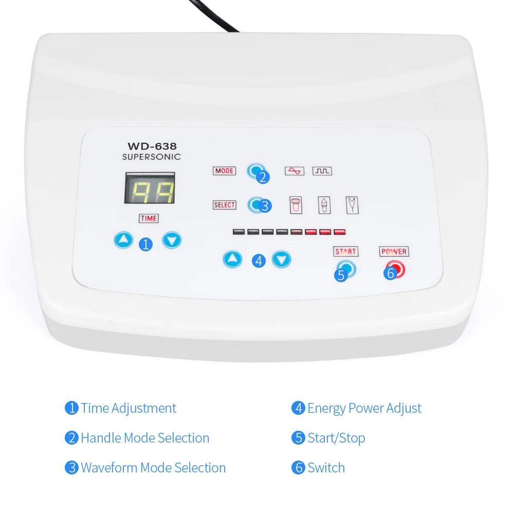 3In 1 RU-638 Ultrasonic Facial Machine Spot Tattoo Removal Anti Aging Ultrasound Facial Body Massage Skin Care Beauty Instrument