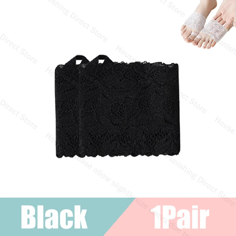 Summer Thin Lace Invisible Socks Split Toe Forefoot Socks for Women High Heel Slippers Shoes Breathable Lace Socks for Halloween