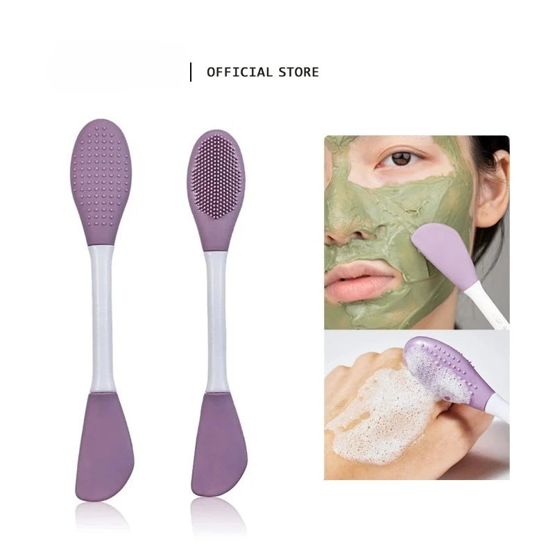 Silicone Facial Cleansing & Mask Brush 2 In1 Cleaning Tools Facial Skin Care Scrub Exfoliator Scrub Pore Blackhead Deep