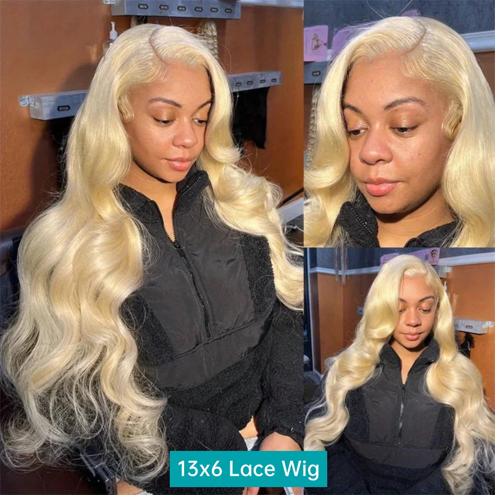 613 13x6 Lace Front Wig Human Hair Body Wave Blonde Lace Frontal