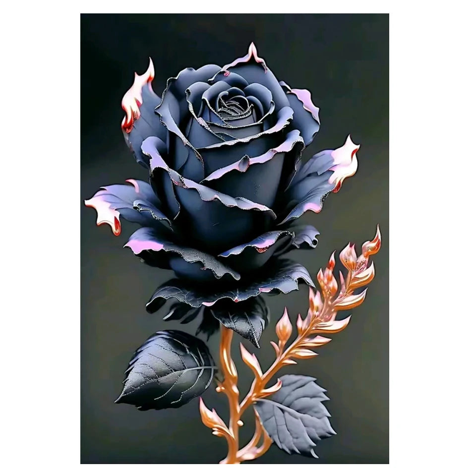 Fairy Dust AB Diy 5D Diamond Painting New Arrival 2024 Gold color Roses Full Mosaic Cross stitch Embroidery Flowers Home Decor