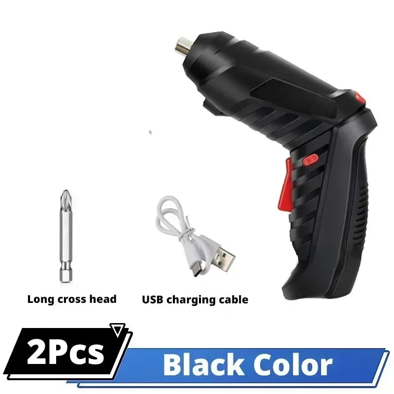 Portable Electric Screwdriver Cordless 2 in 1 Rotated 90