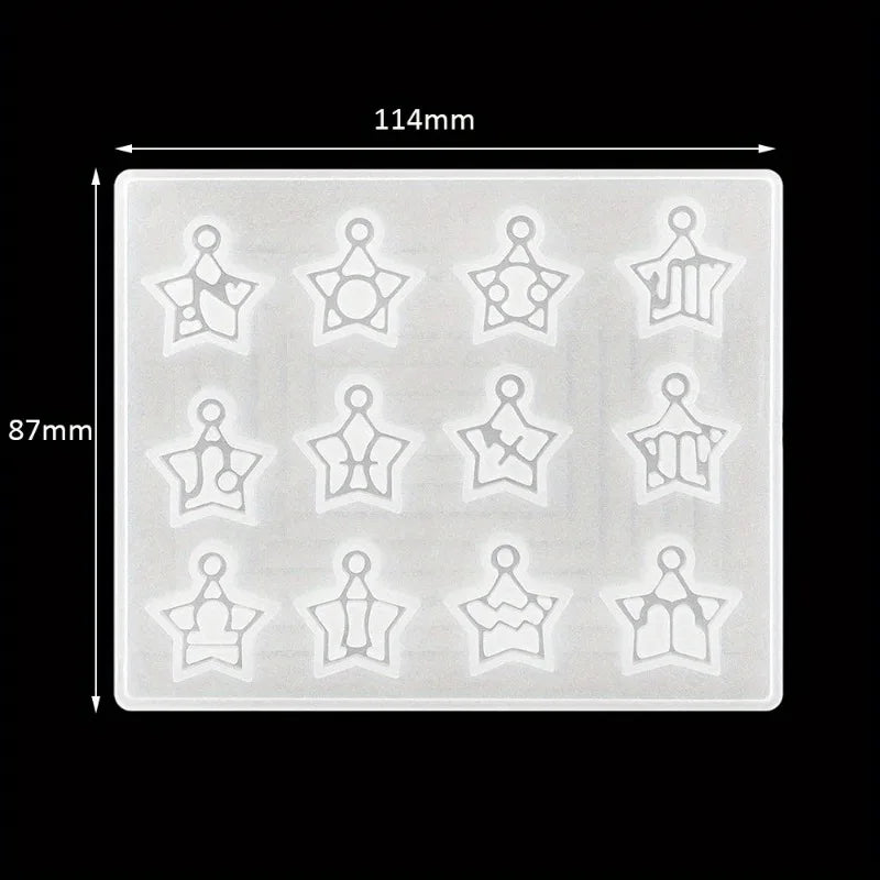 12 Zodiac Constellation Resin Molds Round Star Zodiac Sign Epoxy Silicone Casting Mould for DIY Jewelry Crafts Making Supplies
