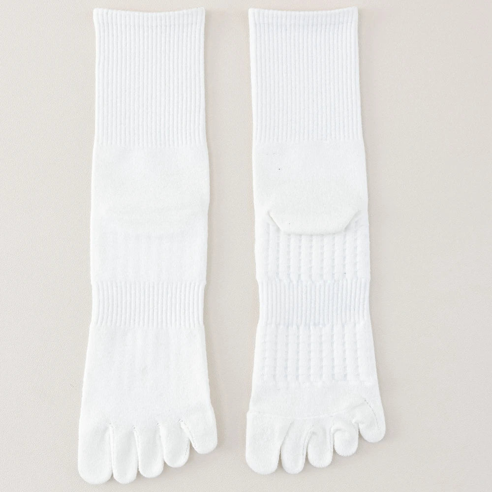 3 Pairs Five Finger Socks Men Anti-slip Sports Athletic Crew Socks Men High Quality Cotton Toe Socks Basketball Middle Tube