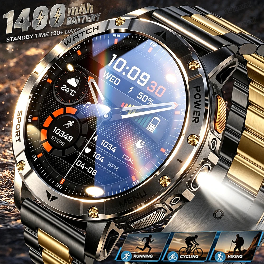 Ultra Large 1400mAh Battery Sport Smartwatch 1.7” Heart Rate