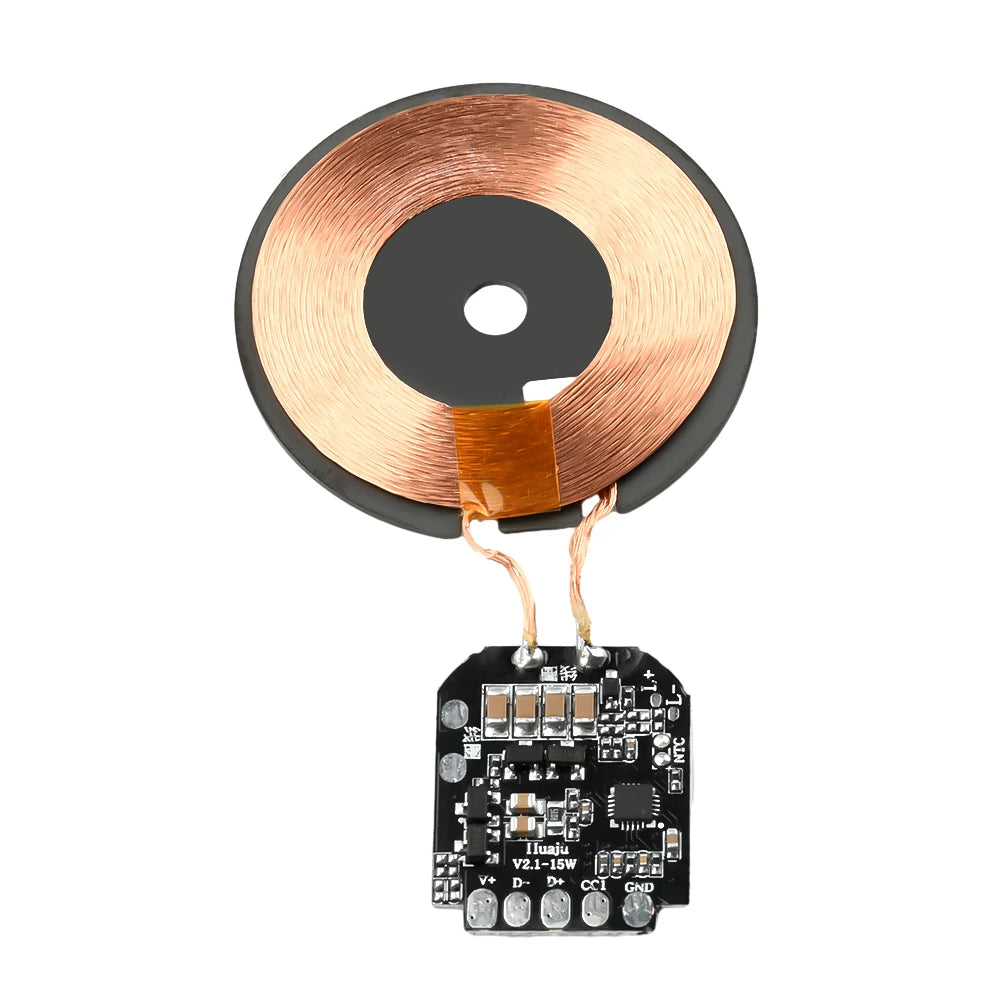 DC 5V/9V 5W/10W/15W High Power Wireless Charger Transmitter Module Coil Circuit Board DIY Fast Charging Module
