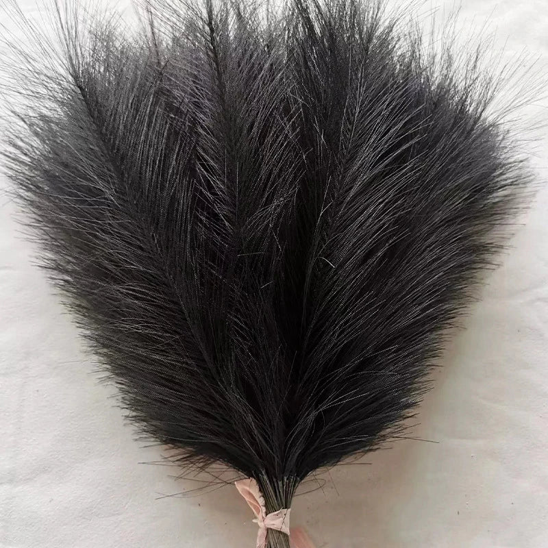 10pcs Artificial Pampas Grass Simulation Feather Wedding Props Reed Home Decor Supplies Table Colorful Pampas Grass 시뮬레이션 풀