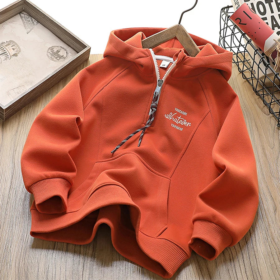 IYEAL Kids Clothes Boys  Children's Long sleeved Letter Hooded Sweatshirt Kids Casual Clothing Boys Spring New Hooded Sweatshirt
