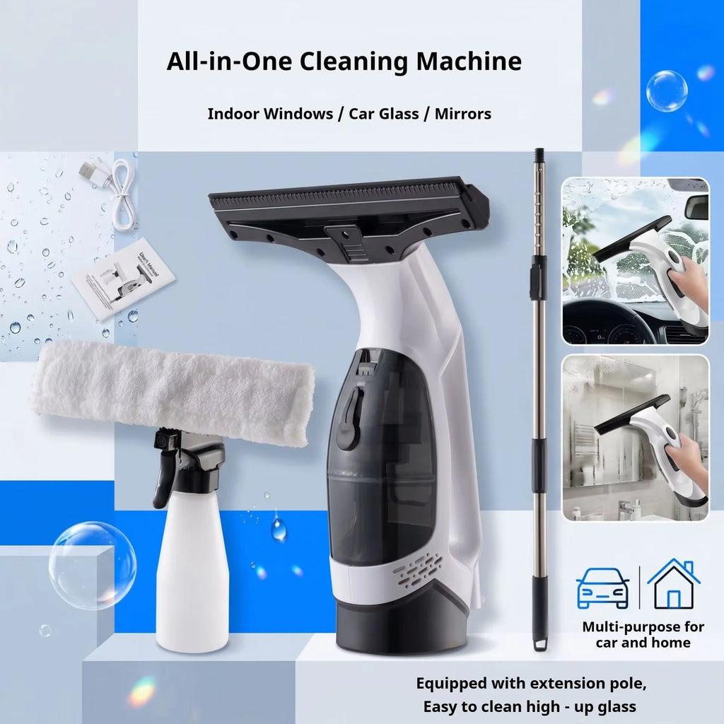 Cordless Electric Window Cleaner Rechargeable Glass Cleaning Machine