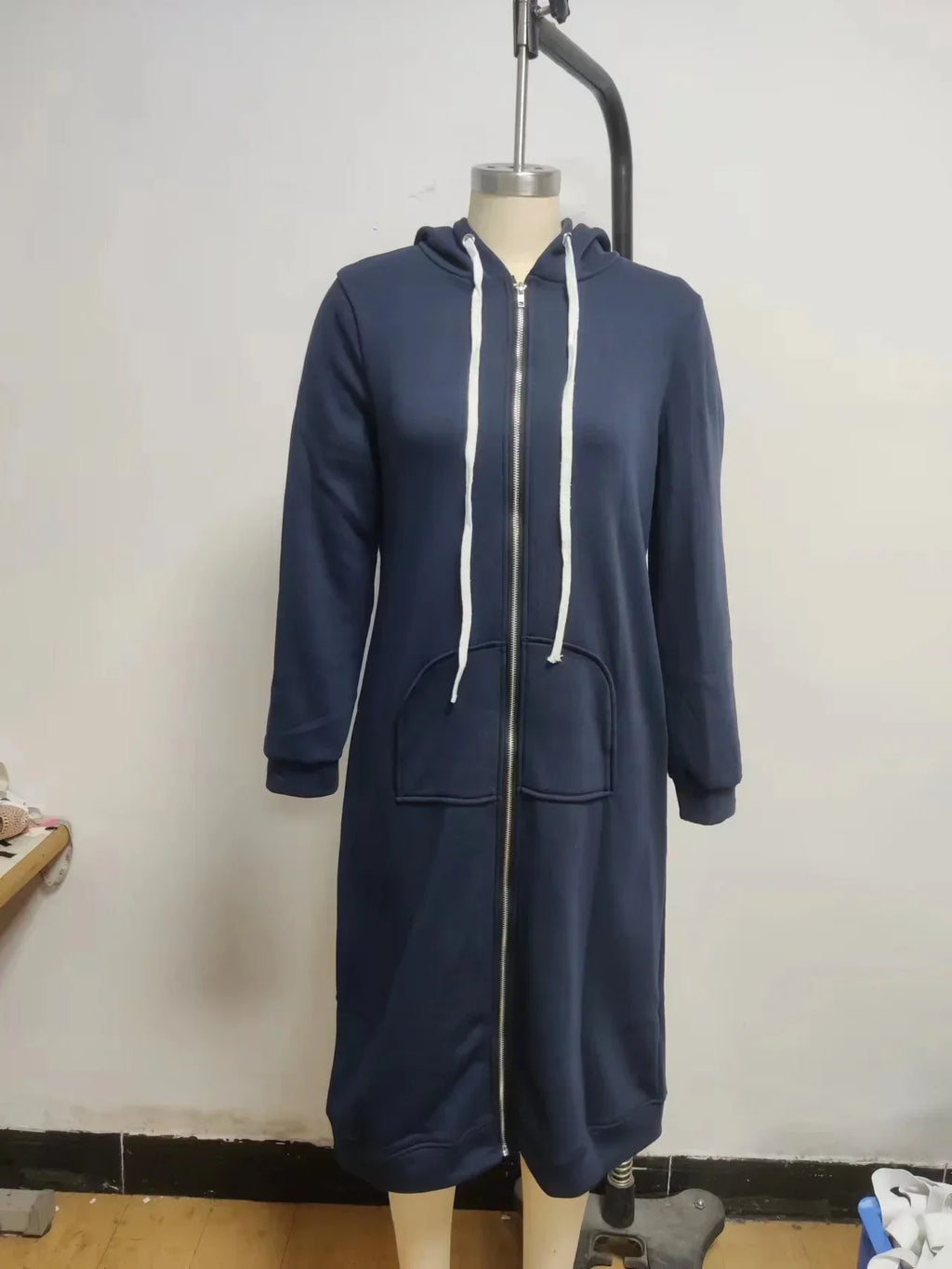 Autumn and Winter Hoodies for Women Casual Full Zip Up Hoodie Comfortable Womens Long Hoodies Fashion Sweatshirt with Pockets