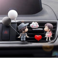 Car Decoration Cute Cartoon Balloon Couples Action Figure Figurines
