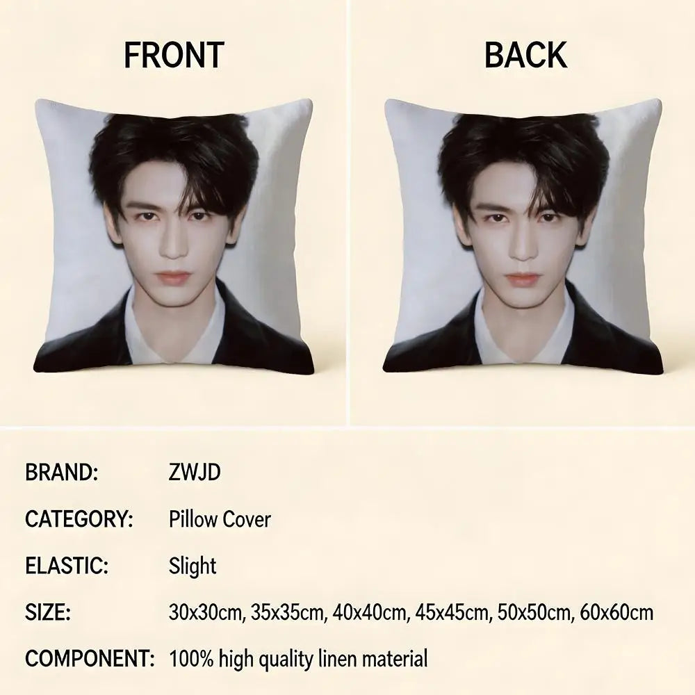 Cool Actor Zhang Linghe Cushion Cover Short plush pillowcase for bed sofa car，washable