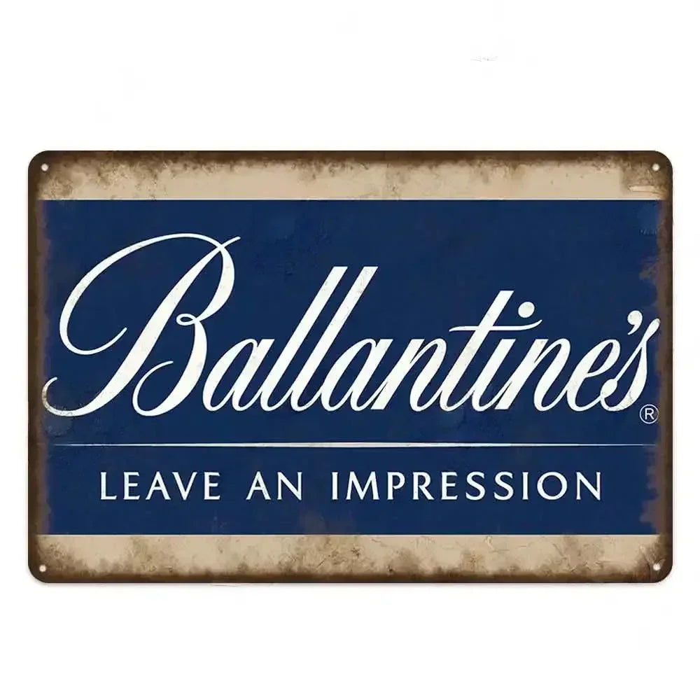 Retro Whiskey Plaque Metal - Enhance your decor with this lovely vintage metal sign. Ideal for pub,bar,club,living room,man cave
