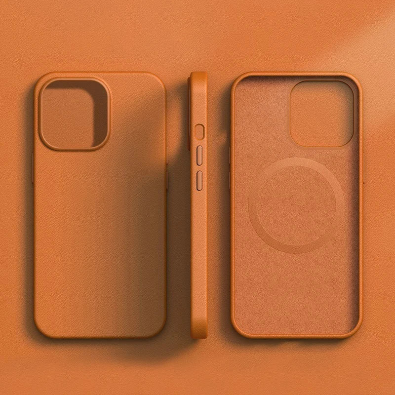Original Leather Wireless Charging Animation Cases for iPhone 16