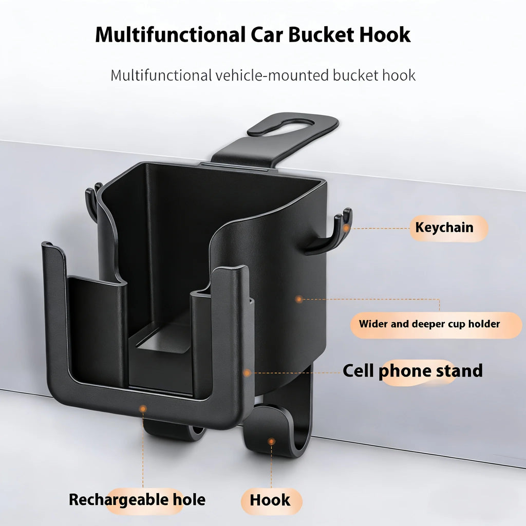 Car Seat Backrest Storage Rack with Cup Holder