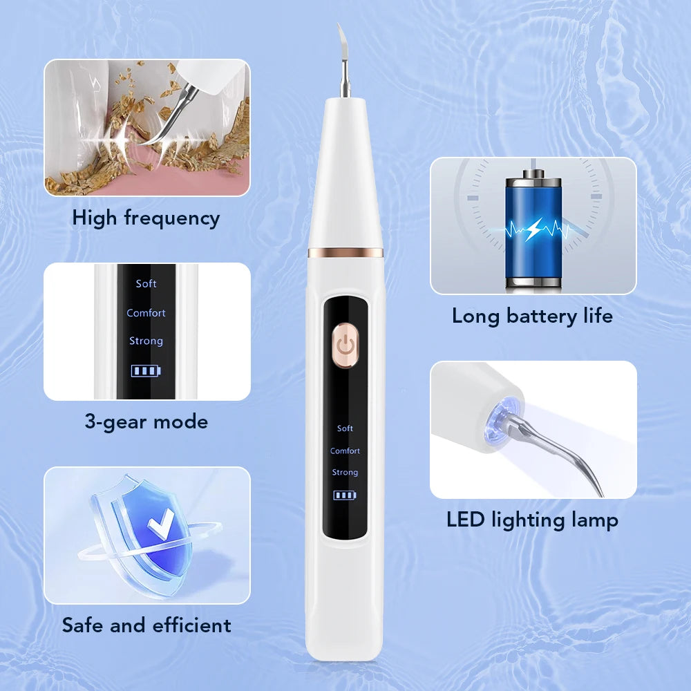 Electric Ultrasonic Teeth Tartar Cleaner Dental Scaler Tool for
