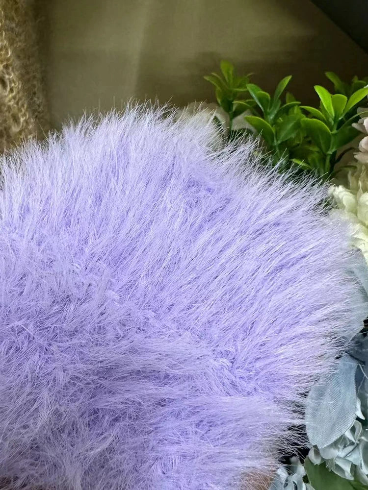 Long Hair  Fur Yarn 500g Simulation Smooth Soft Non Shedding Woolen Sweater Hat Yarn for Hand Knitting Winter Fashion