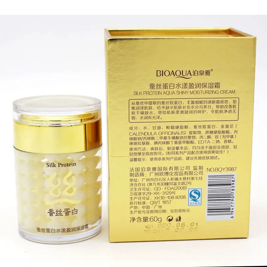 60g Collagen Protein Moisturizer Face Cream Anti Wrinkle Age Anti Acne Whitening Cream Bioaqua Silk Skin Care Ageless Products