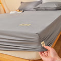 100% Cotton Mattress Covers Air-Permeable Anti-Pull Fitted Sheet No Pillowcase Elastic Bands Non Slip for Single Queen King Bed