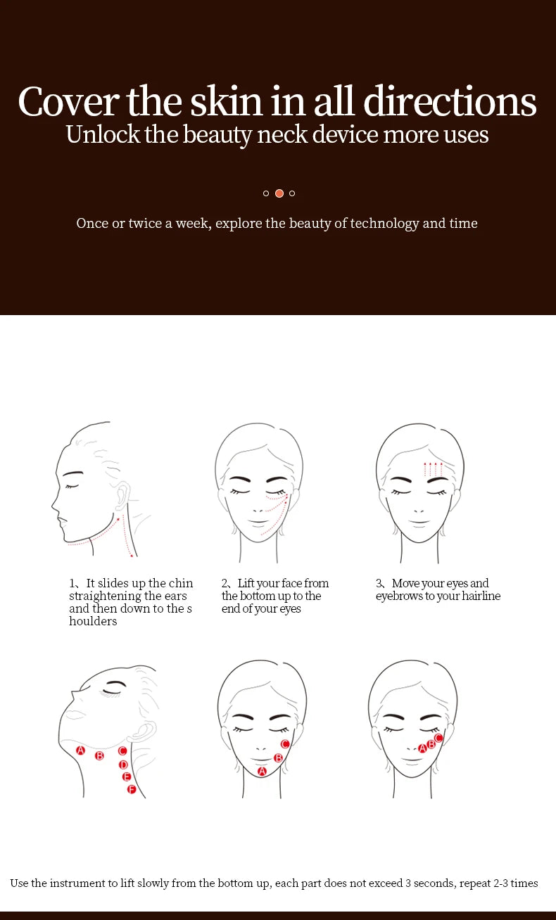 K-SKIN EMS Face Beauty Instrument Beauty Neck Massager Micro-Current Vibration Color light Senility Face Massager  Skin Care