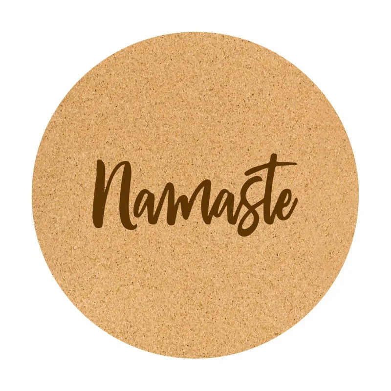 68cm Cork Natural Rubber Mat 5mmThickened Meditation Cushion Sitting Cushion Round Flat Yoga Mat Sweat-absorbent Breathable