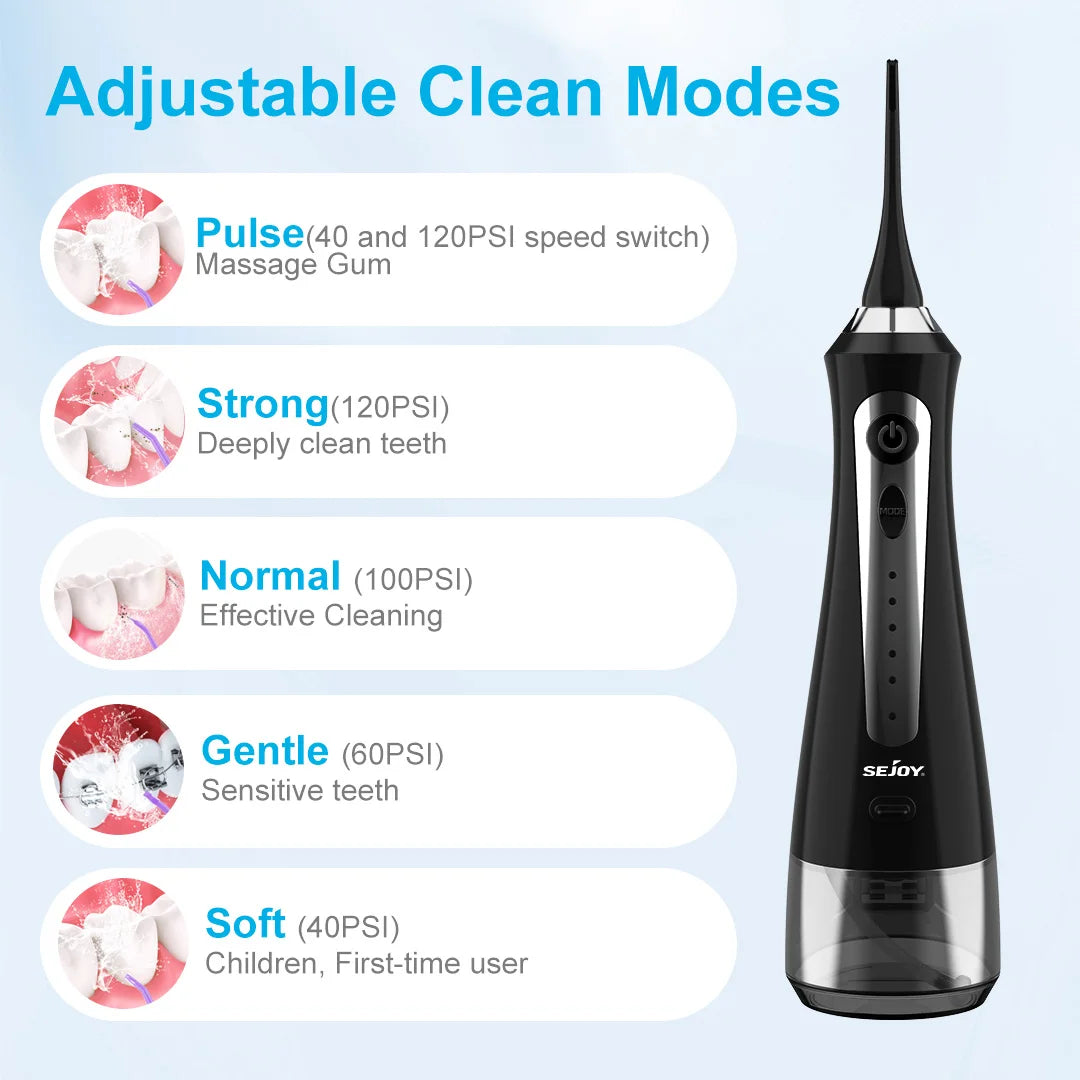 SEJOY Water Flosser Irrigator Dental Teeth Whitening strips Portable