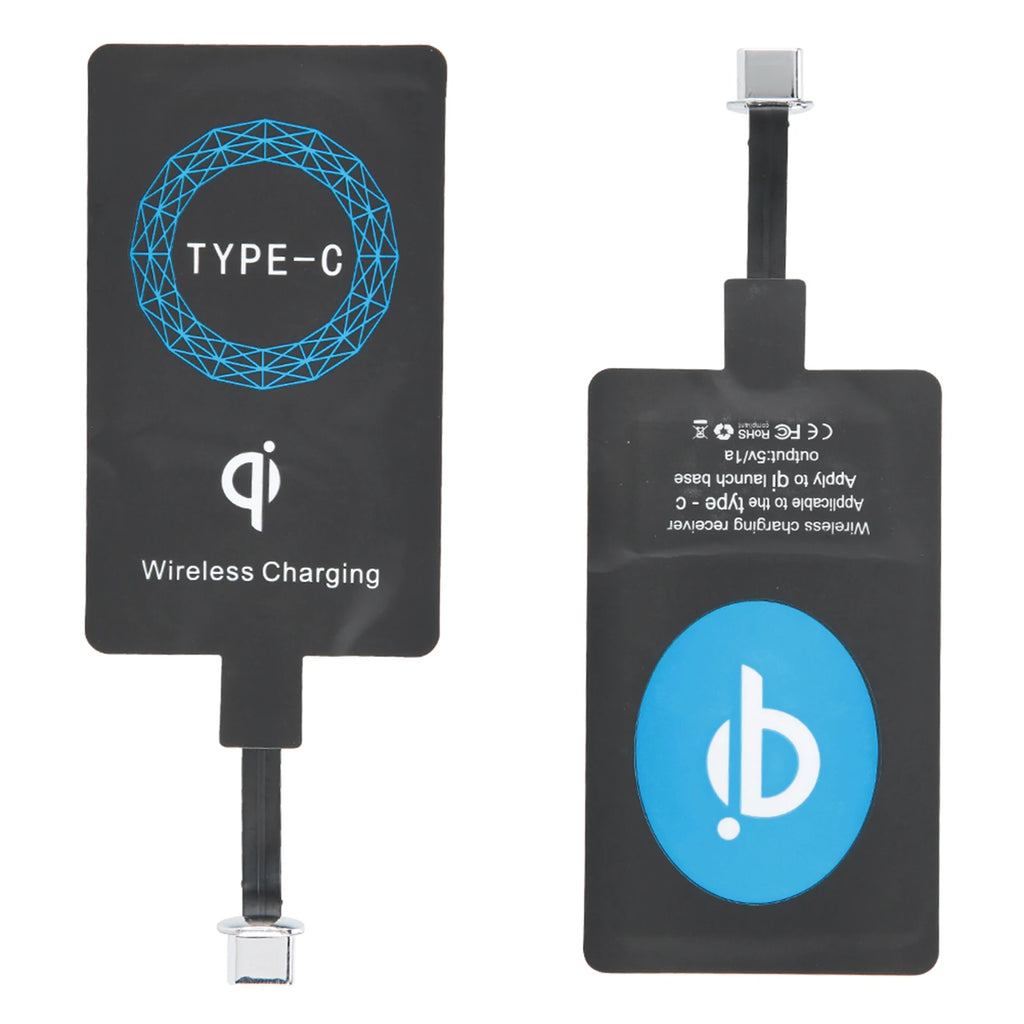 2PCS Type C  Wireless Charger Self Adhesive Sticker Charging Receiver for Mobile Phone