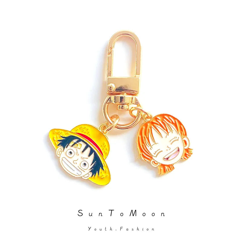 ONE PIECE Keychain Monkey D. Luffy Nami Anime Peripherals Bluetooth Headset Charm Delicate Fashion Toy Jewelry Gift for Friends