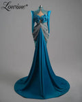 2025 Luxury Long Celebrity Dresses Crystals Tassel Beaded Women Party Dress Wedding Engagement Gowns Vestido De Noche Customized