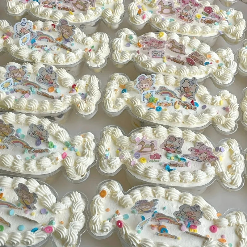 20/50pcs Candy Shaped Cake Boxes with Lids Dessert Cakes Fruit Salads Tiramisu Party Events Celebrations Birthdays Disposable