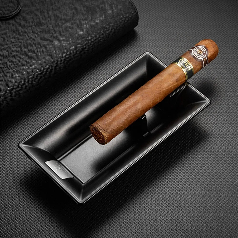 Cigar Ashtray Luxury Retro Large Caliber Holder Ash Tray Cigarette Tobacco Home Office Decoration Portable Single Slot CKA-1001